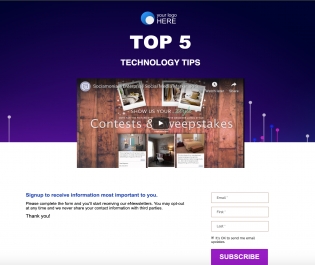Video Landing Page
